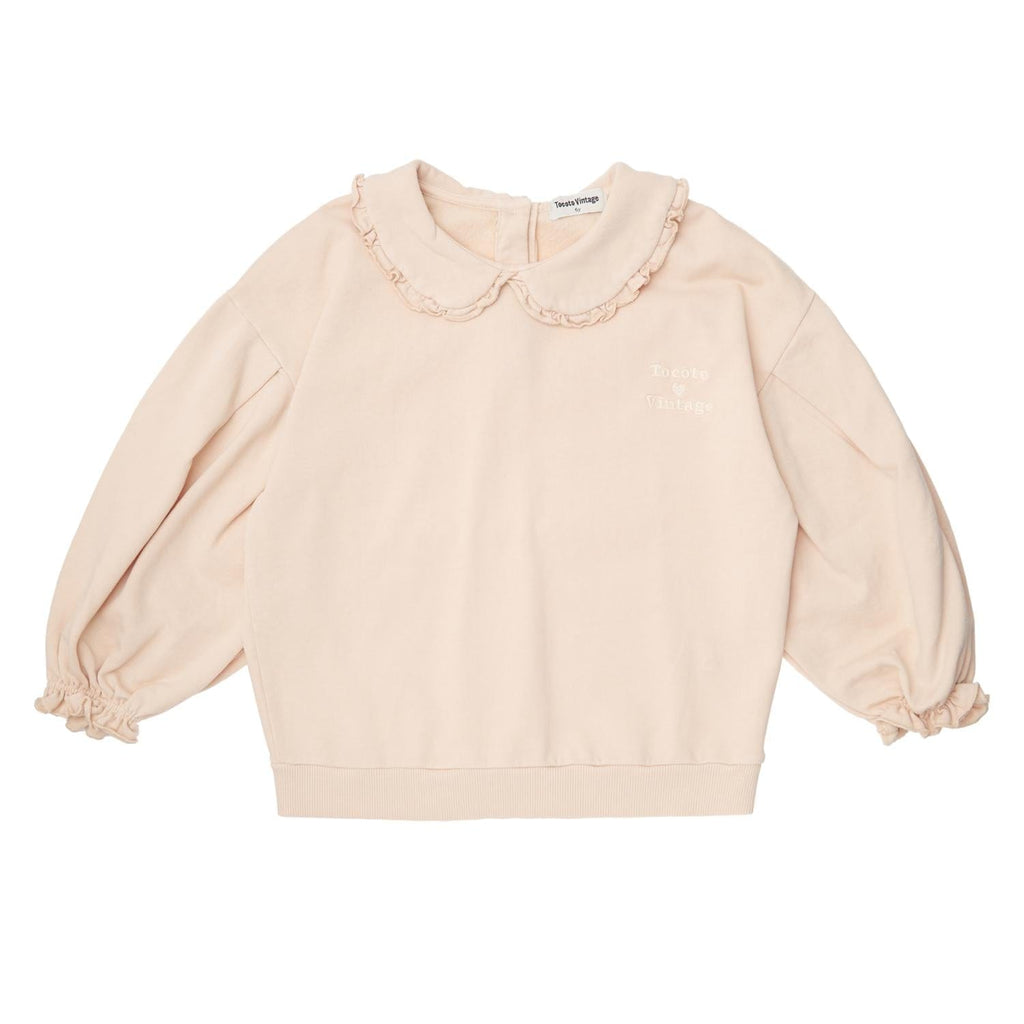 Tocoto Vintage Sweatshirt Jellybeanzkids Tocoto Vintage Babydoll Kid Sweatshirt- Pink