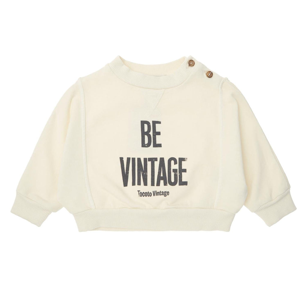 Tocoto Vintage Sweatshirt Jellybeanzkids Tocoto Vintage "Be Vintage" Kid Sweatshirt