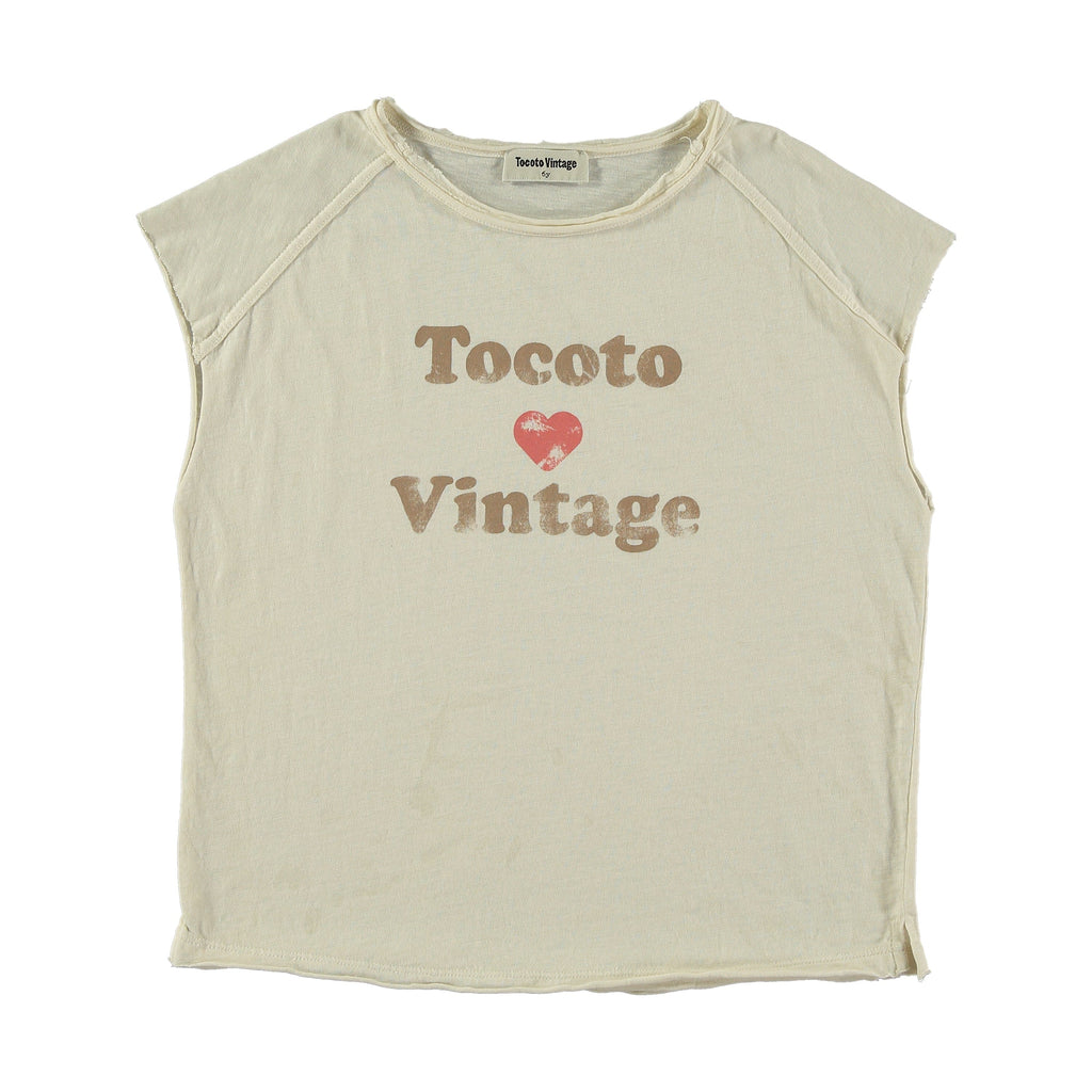 Tocoto Vintage T-shirt Jellybeanzkids Tocoto Vintage Logo T-shirt- Off White