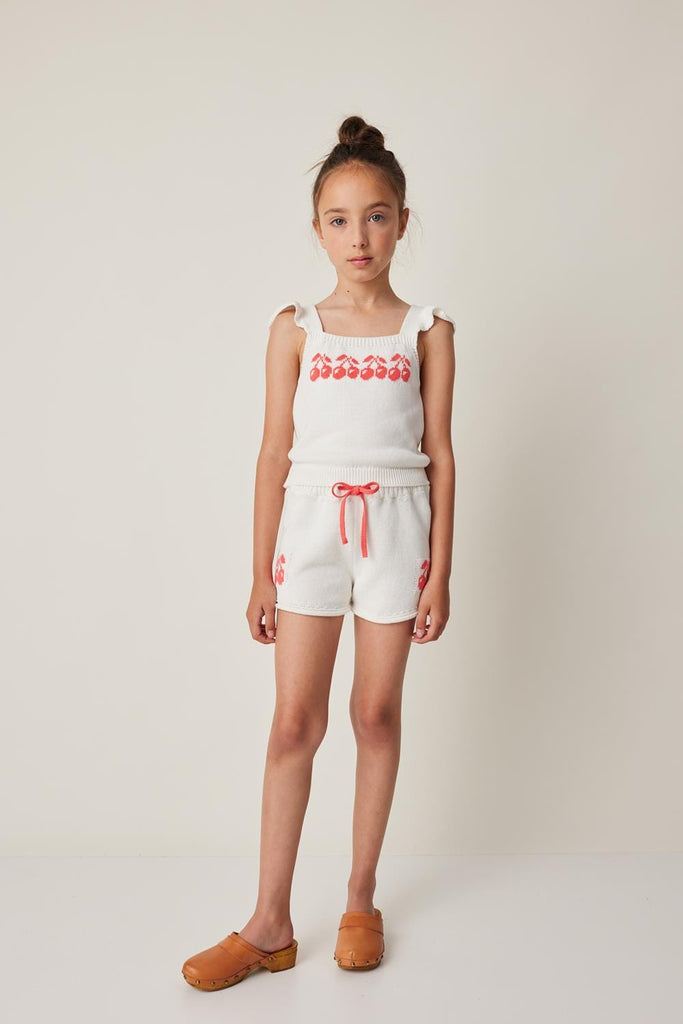 Tocoto Vintage Top Jellybeanzkids Tocoto Cherries Jacquard Knit Set