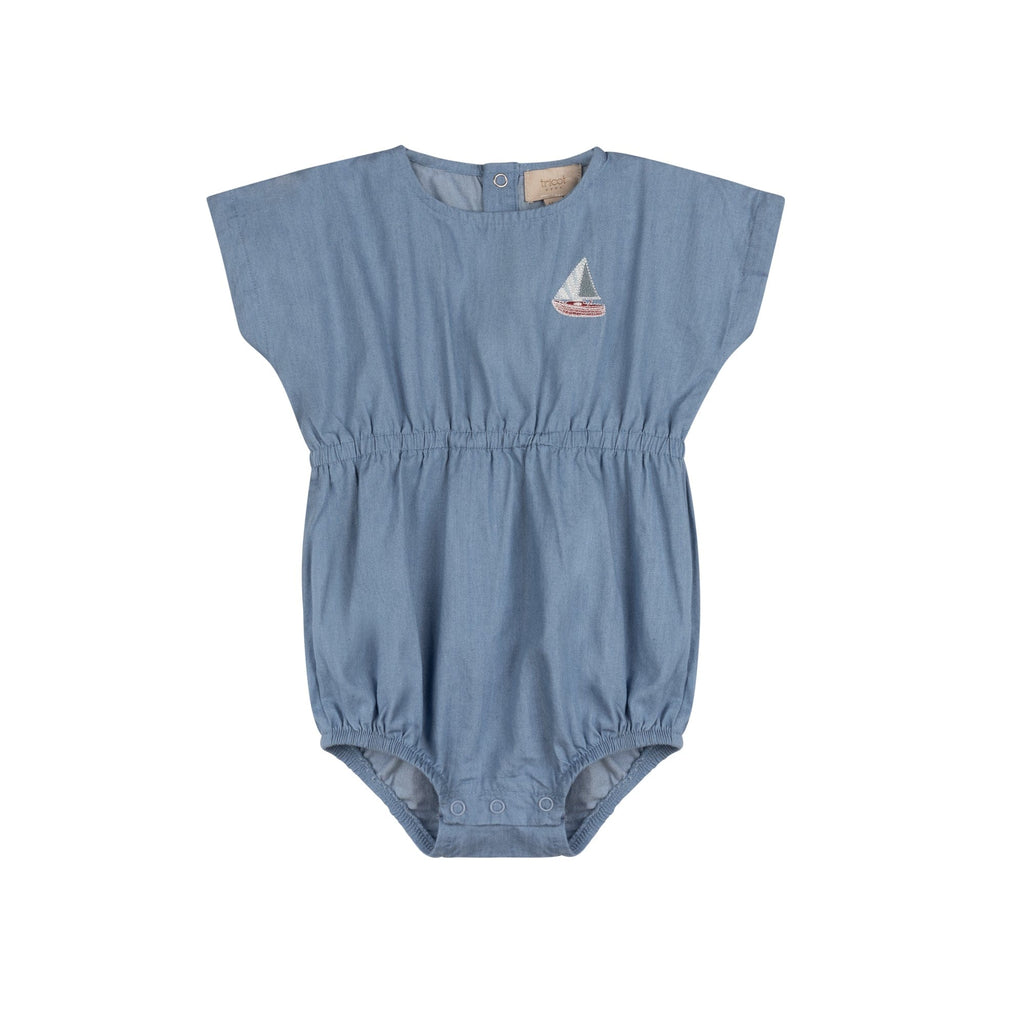 Tricot Bebe Romper Jellybeanzkids Tricot Bebe Boat Denim Romper- Boys