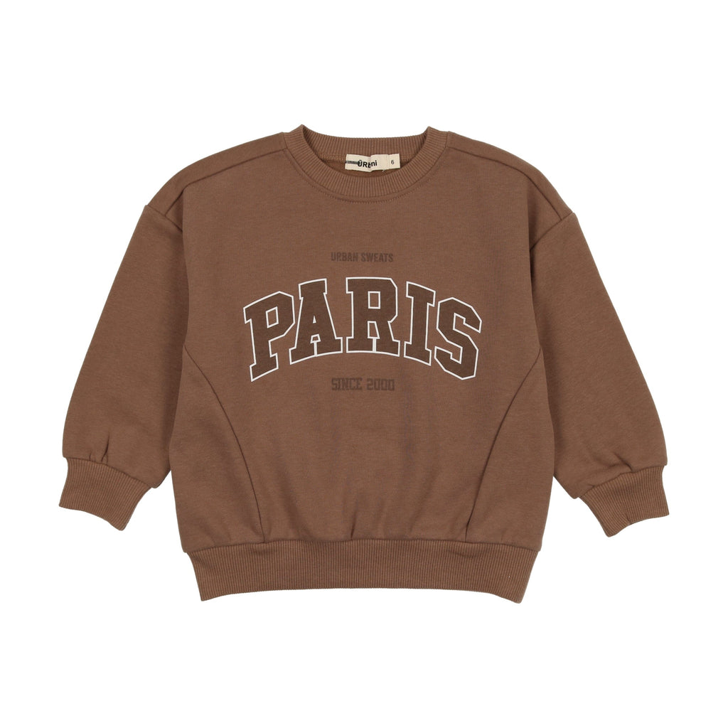 URbani Sweater Jellybeanzkids Urbani Paris Sweatshirt- Brown