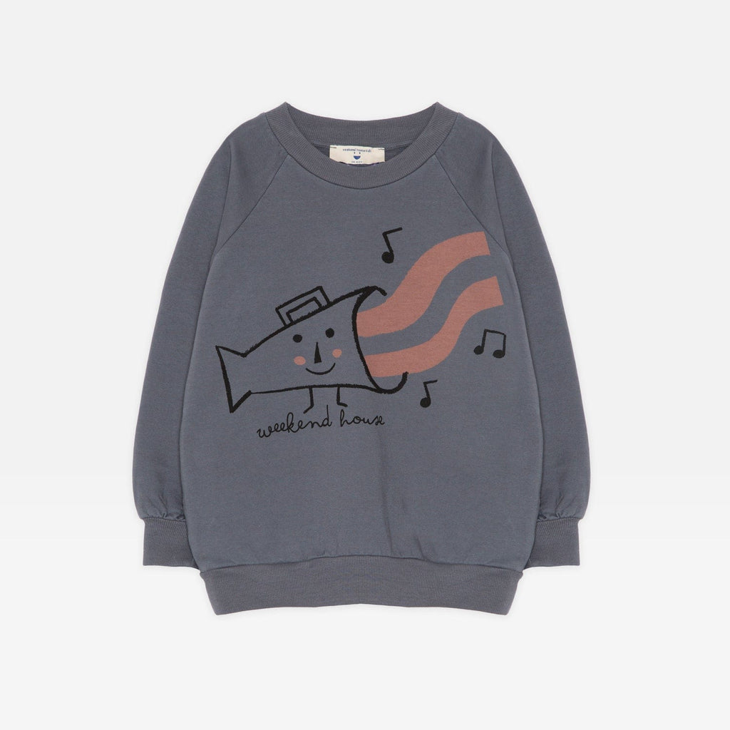 Weekend House Kid Sweatshirt Jellybeanzkids Weekend Sound Sweatshirt-Grey