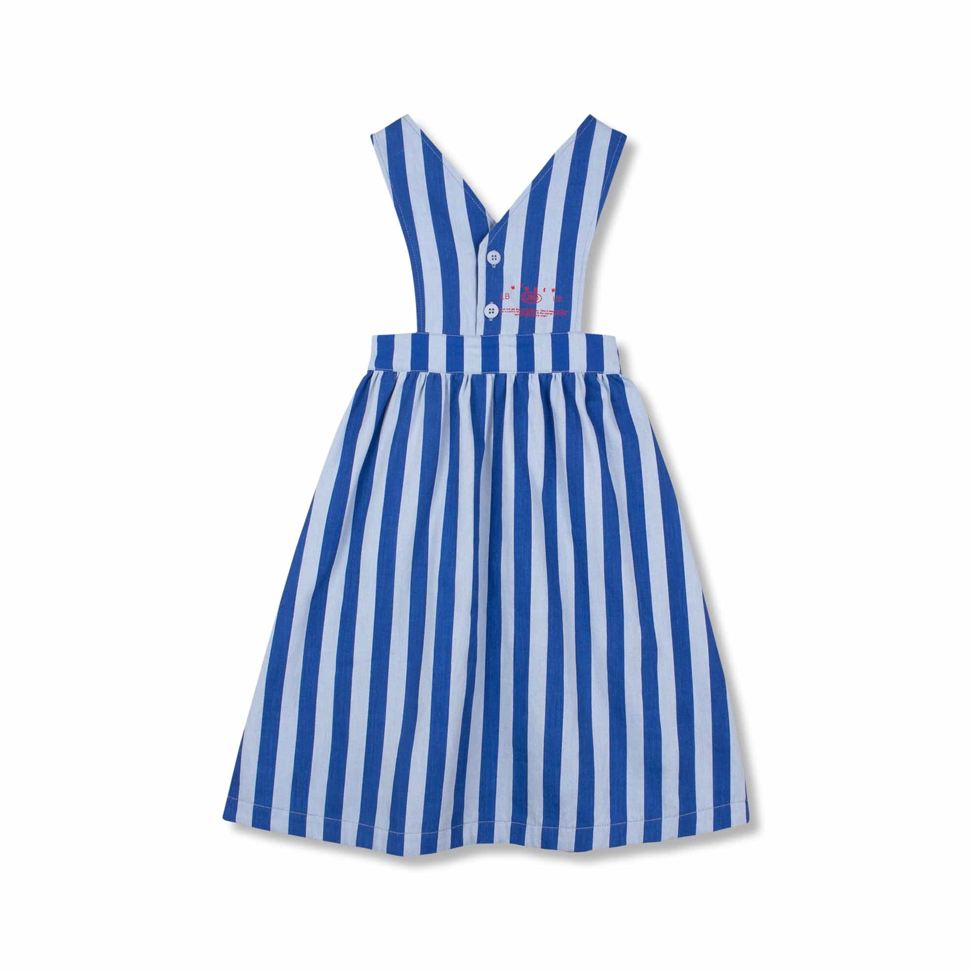 Wynken Annka Long Pinafore- Art Blue Stripe – JellyBeanz Kids