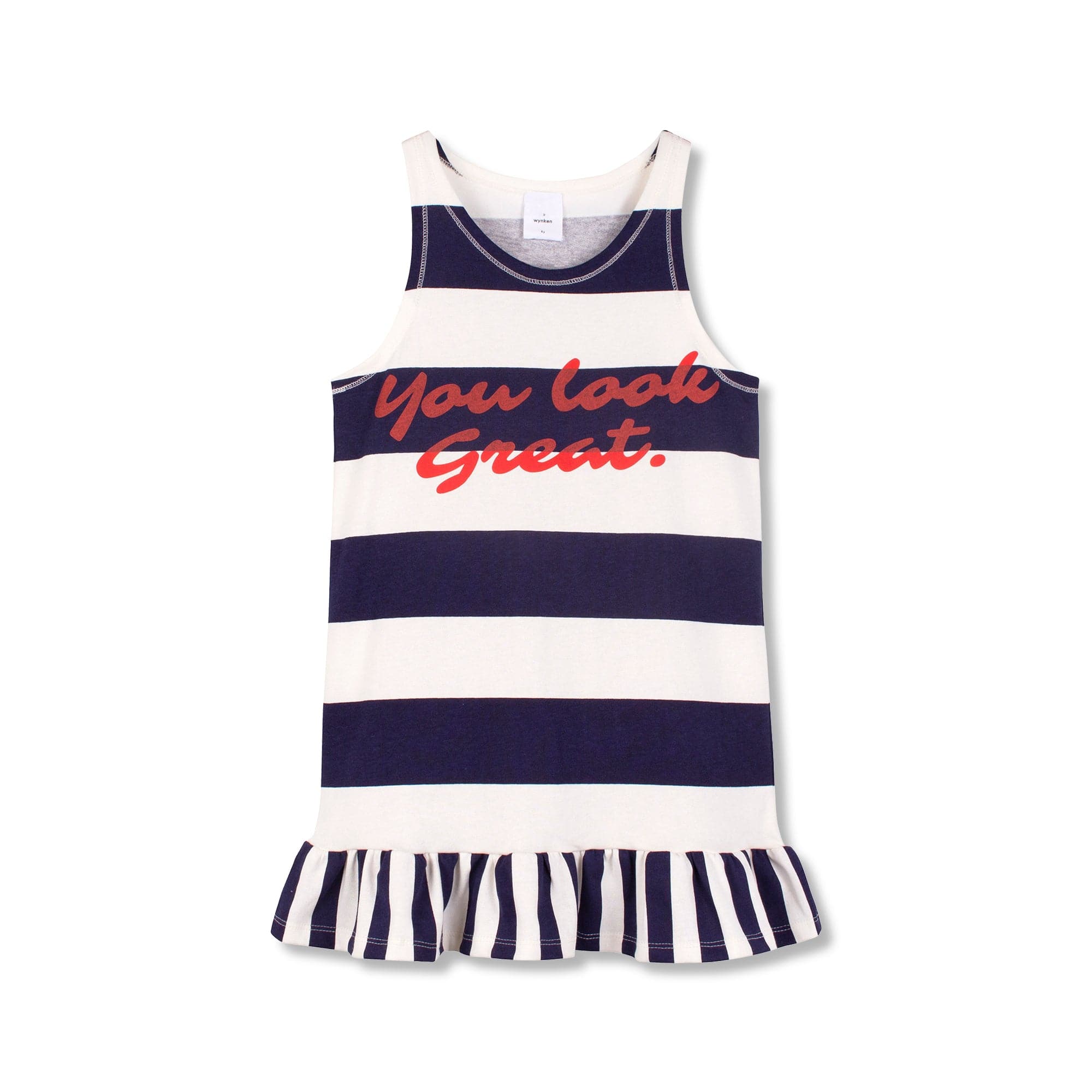 navy blue and white striped tank dress KULE - The Tank Dress - Navy/Cream