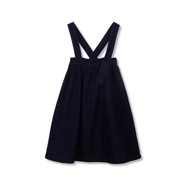 wynken denim dress Pony Pinafore Long founders Ohad Seroya and bubble hem dress Glider dress Color:Organic Turmeric empire waist wedding dress