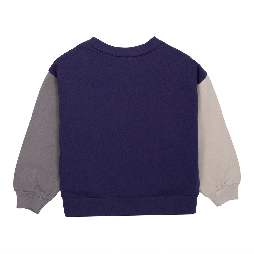 Wynken Sweatshirt Jellybeanzkids Wynken Panel Sweat Grey/Navy