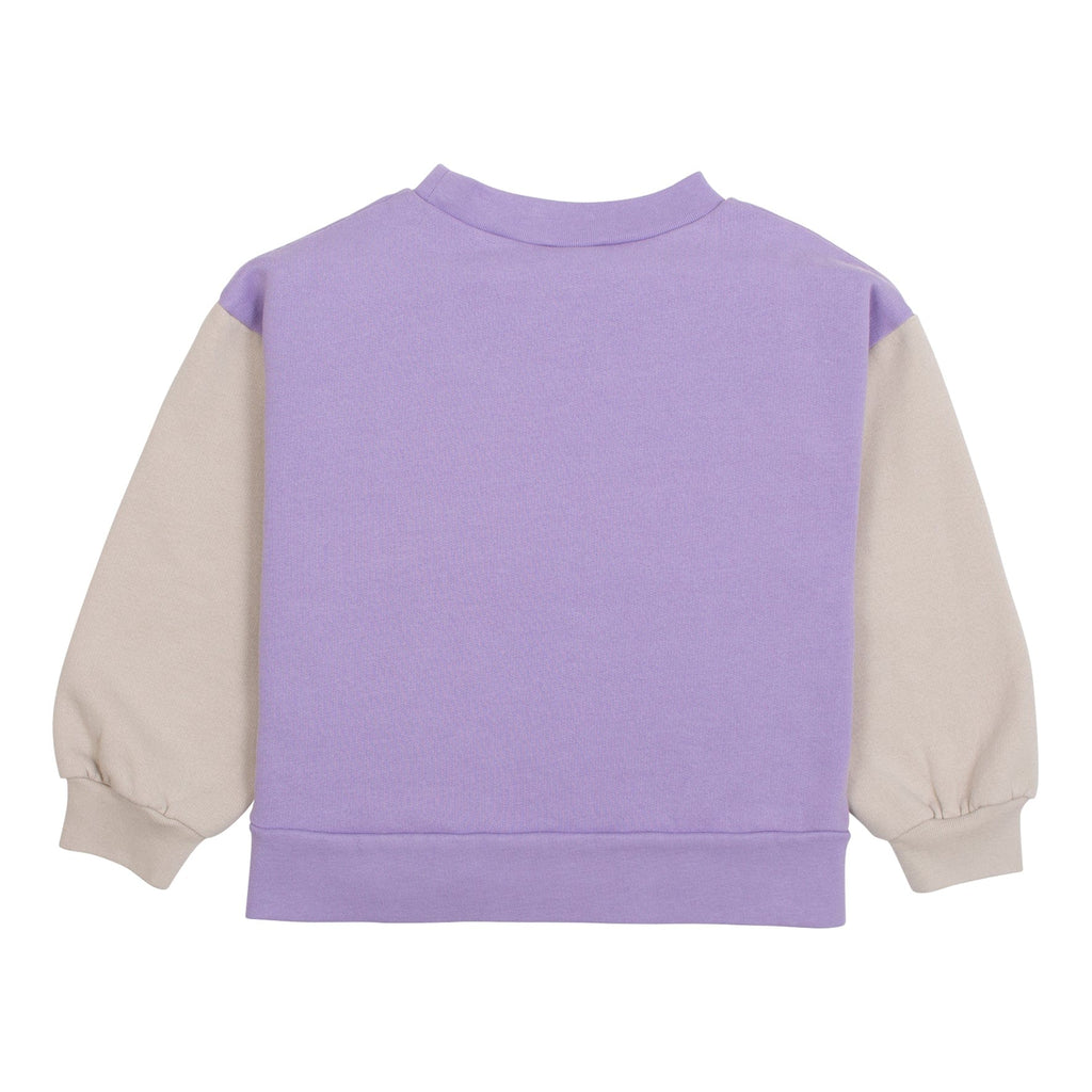 Wynken Sweatshirt Jellybeanzkids Wynken Panel Sweat- Lilac/Cool Grey