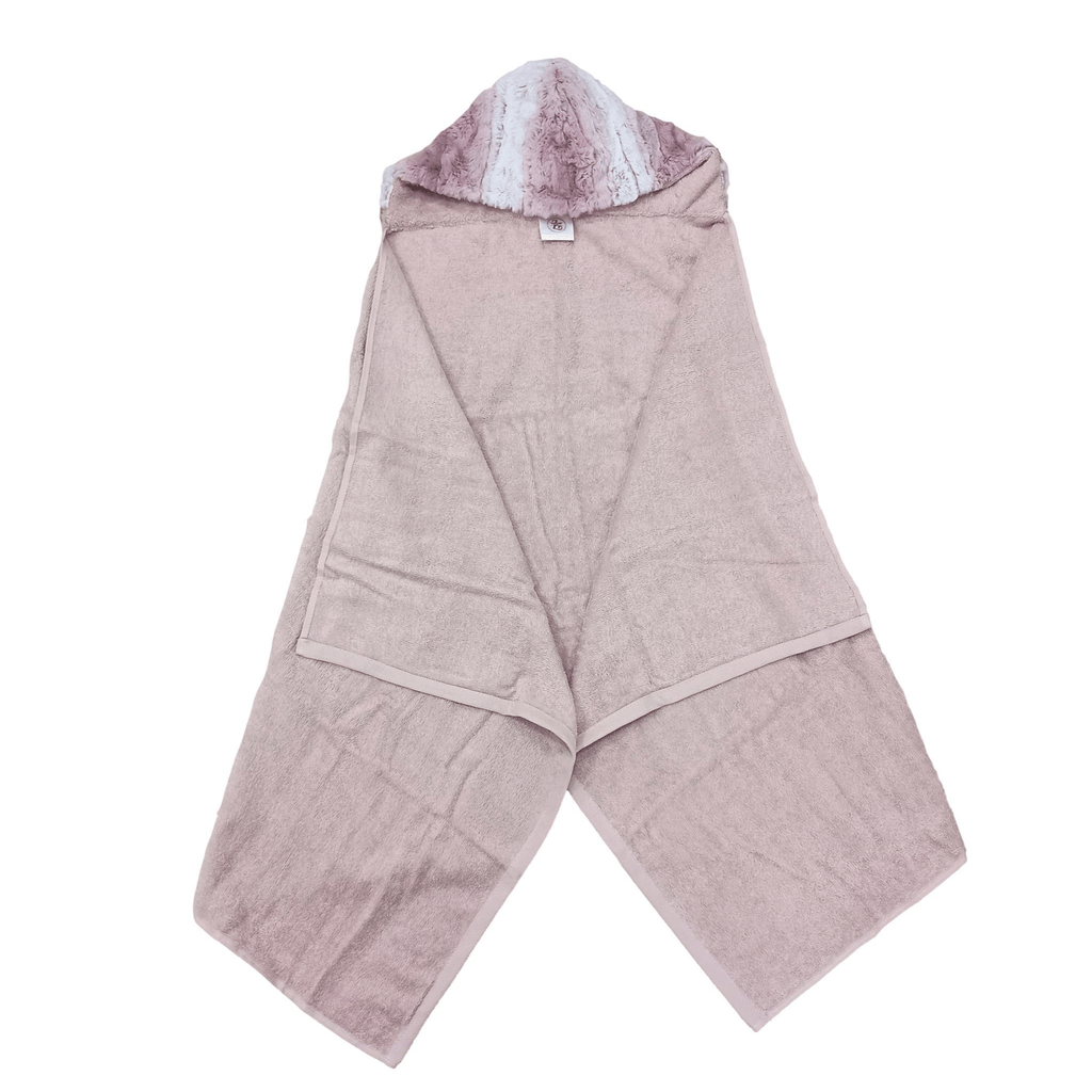 Zandino Couture Towels Jellybeanzkids Zandino Couture Oversized Hooded Towel-Rowan Mauve/Snowy Rose OS
