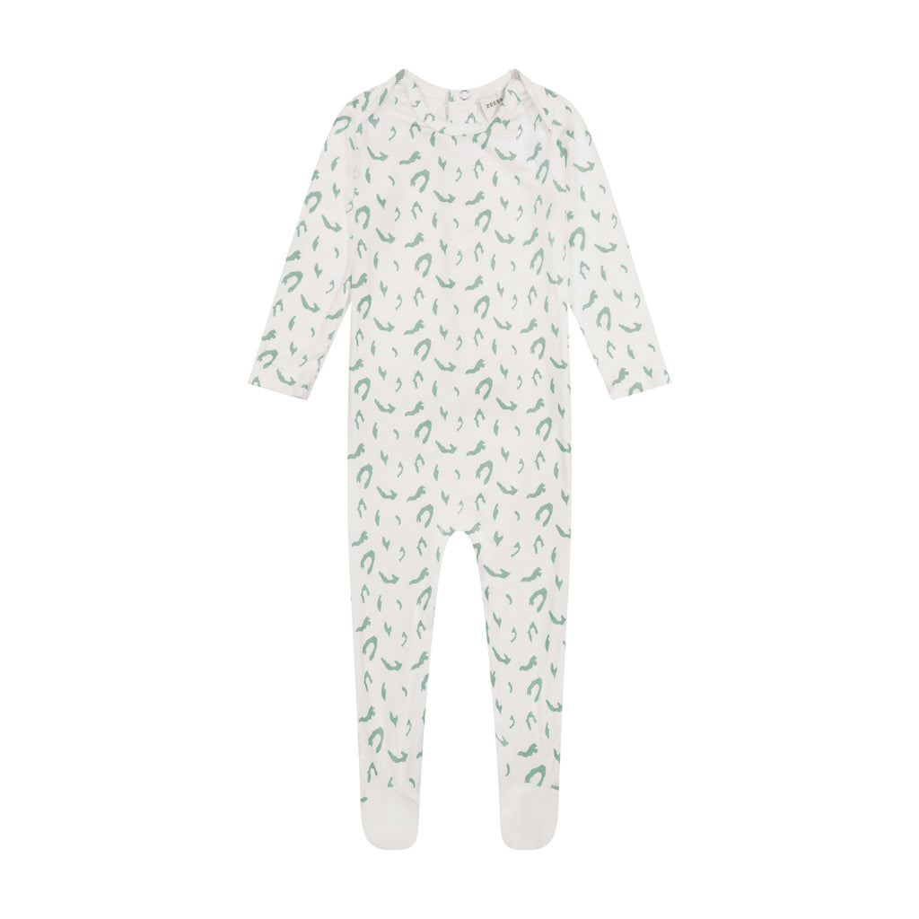 Zeebra Kids footie Jellybeanzkids Zeebra Abstract Footie- Abstract Sage