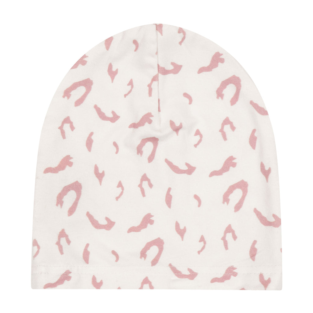 Zeebra Kids footie Jellybeanzkids Zeebra Printed Abstract Footie With Beanie- Rose