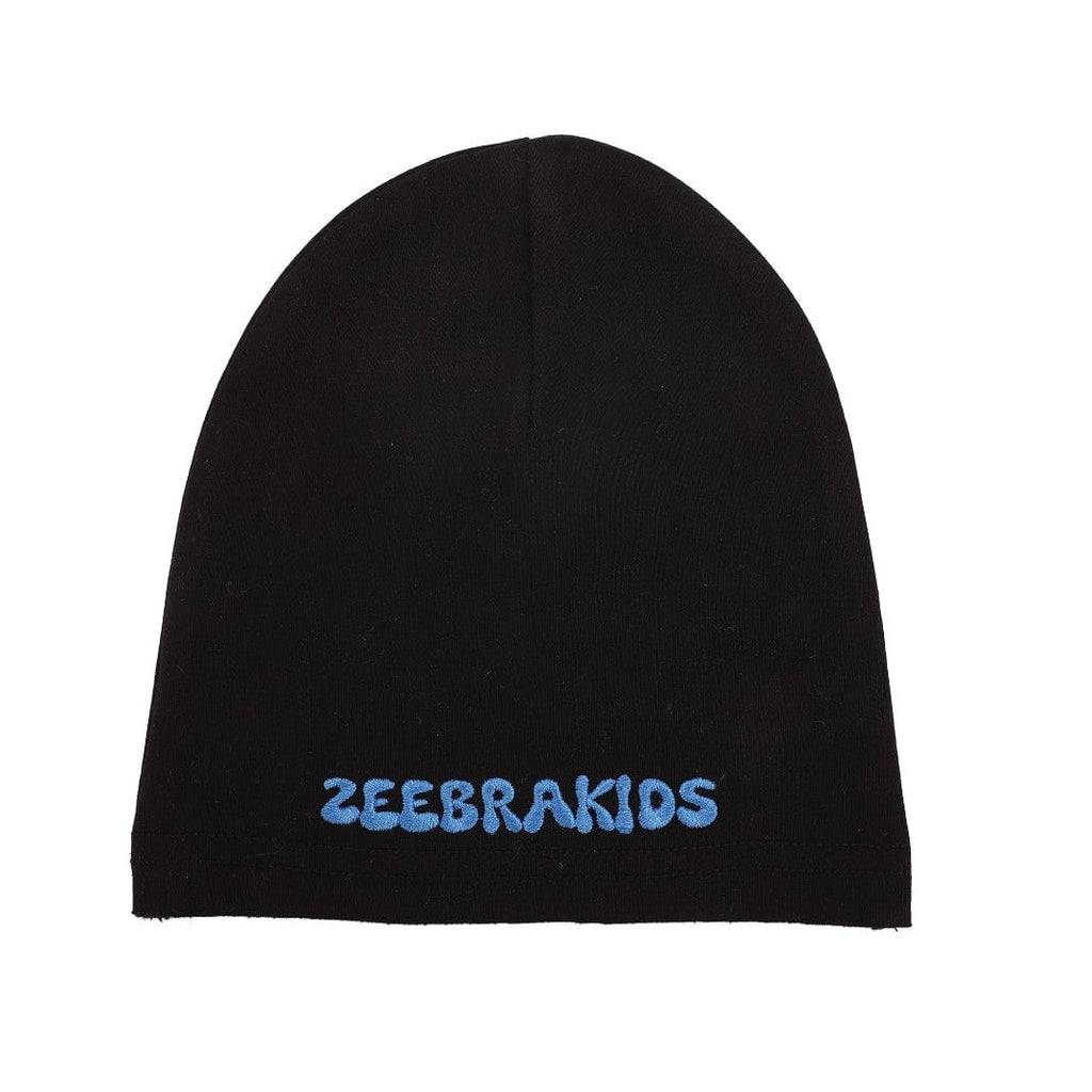 Zeebra Kids footie Jellybeanzkids Zeebra Text Footie w Beanie- Cobalt Blue