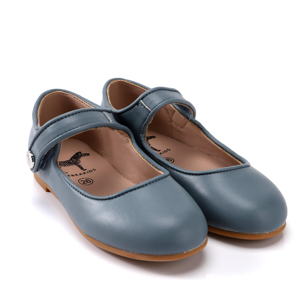 Zeebra Kids Shoes Jellybeanzkids Zeebra Classic Mary Jane Hard- Marlin Blue