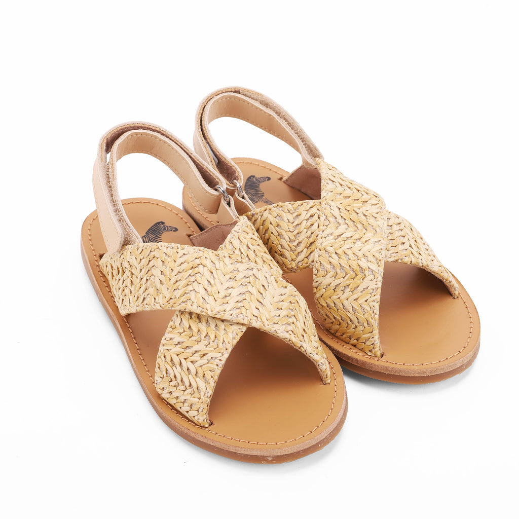 Zeebra Kids Shoes Jellybeanzkids Zeebra Woven Criss-Cross Slingback