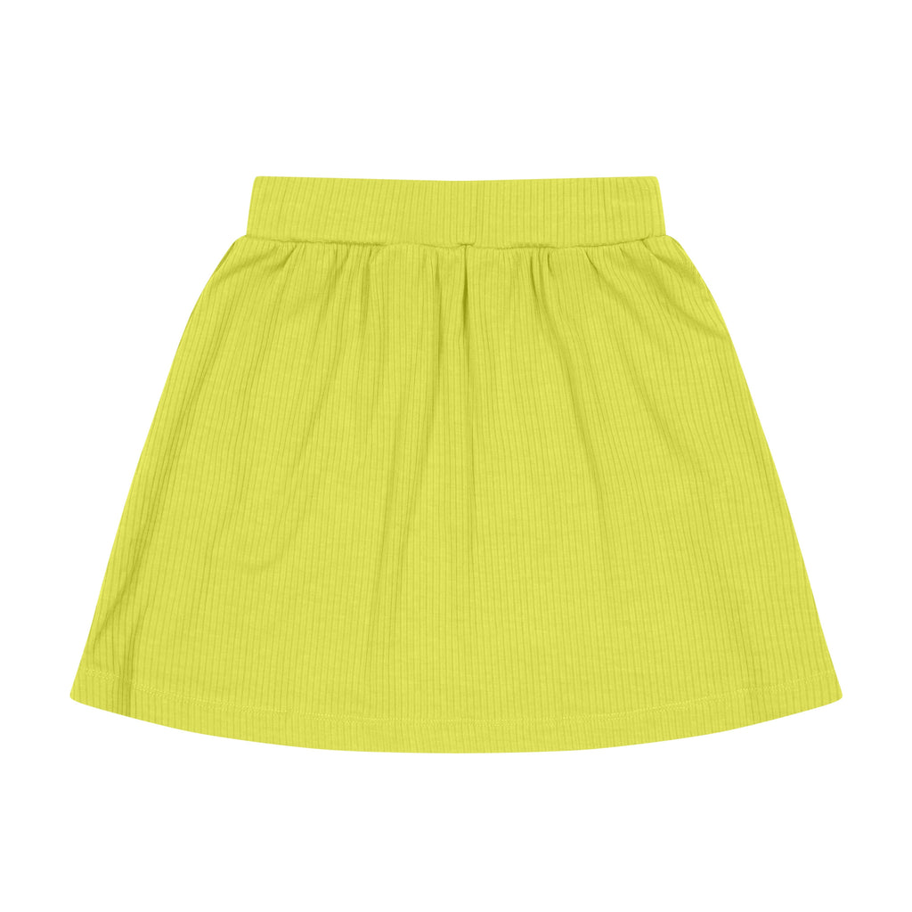 Zeebra Kids Skirt Jellybeanzkids Zeebra Ribbed Circle Skirt- Lime