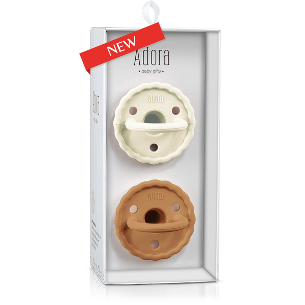 Adora Scalloped Pacifier - Vanilla Adora Scalloped Pacifier - Vanilla