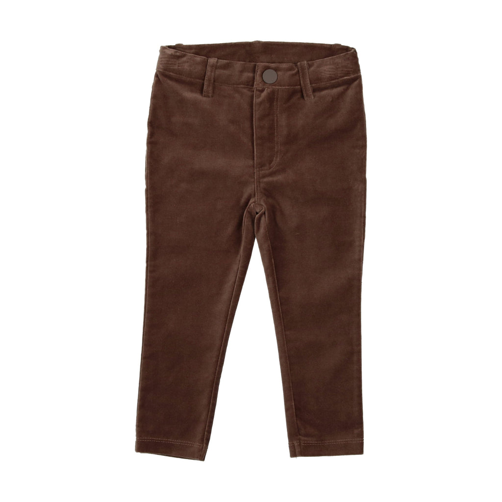 Analogie by Lil Legs Pants/Romper Jellybeanzkids Analogie Velvet Pants- Mushroom