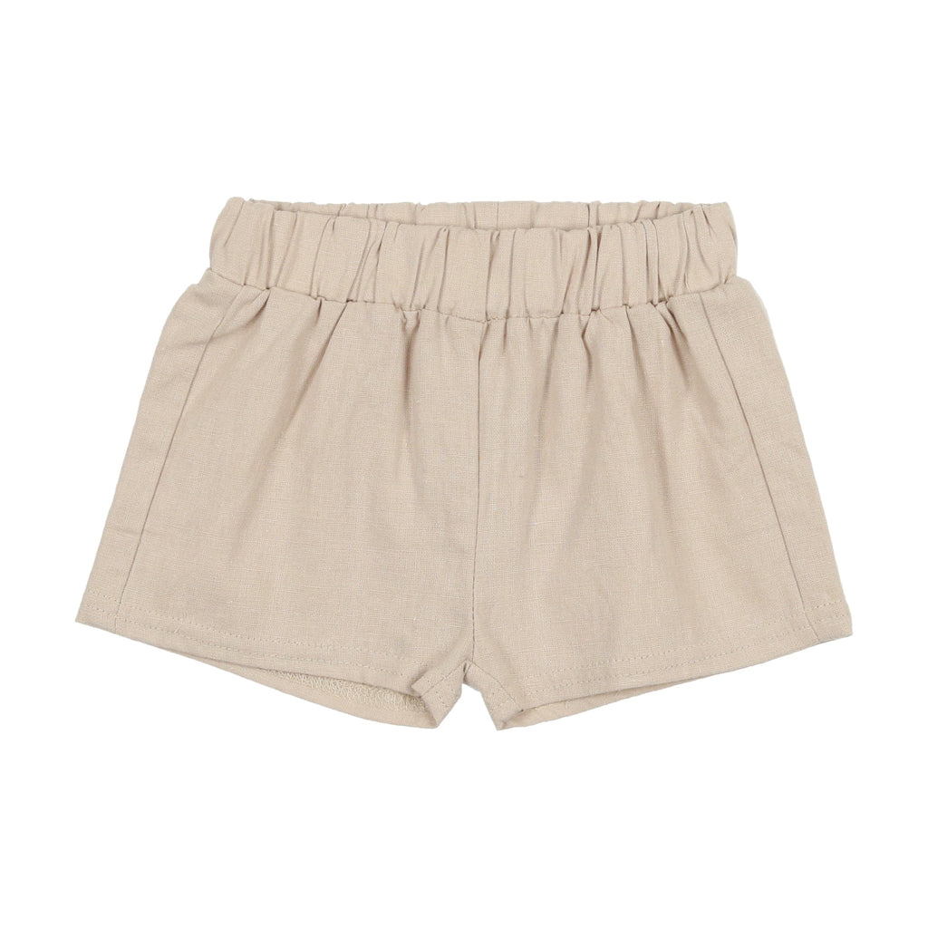 Analogie by Lil Legs shorts Jellybeanzkids Analogie Linen Pull On Shorts- Oat