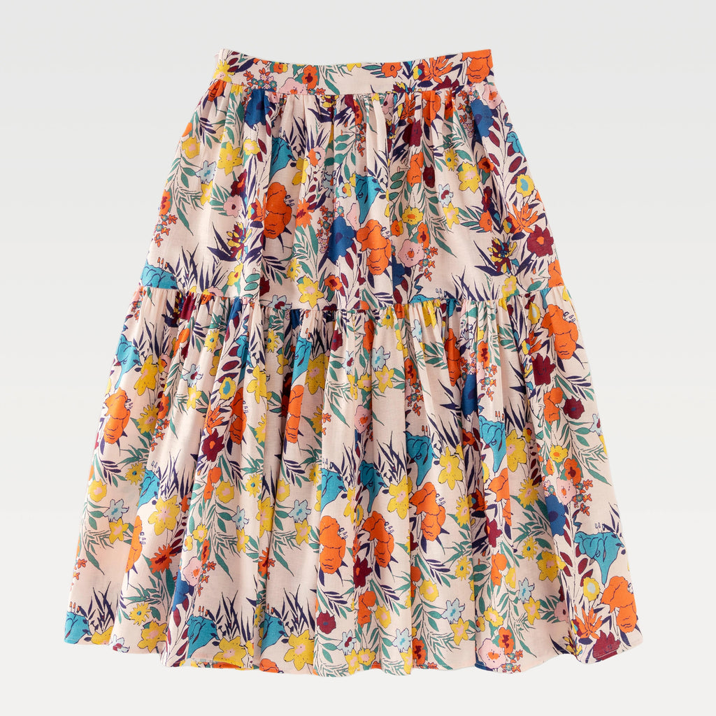 Atelier Parsmei Skirt Jellybeanzkids Atelier Parsmei Isolda Midi Skirt- Floral Pink