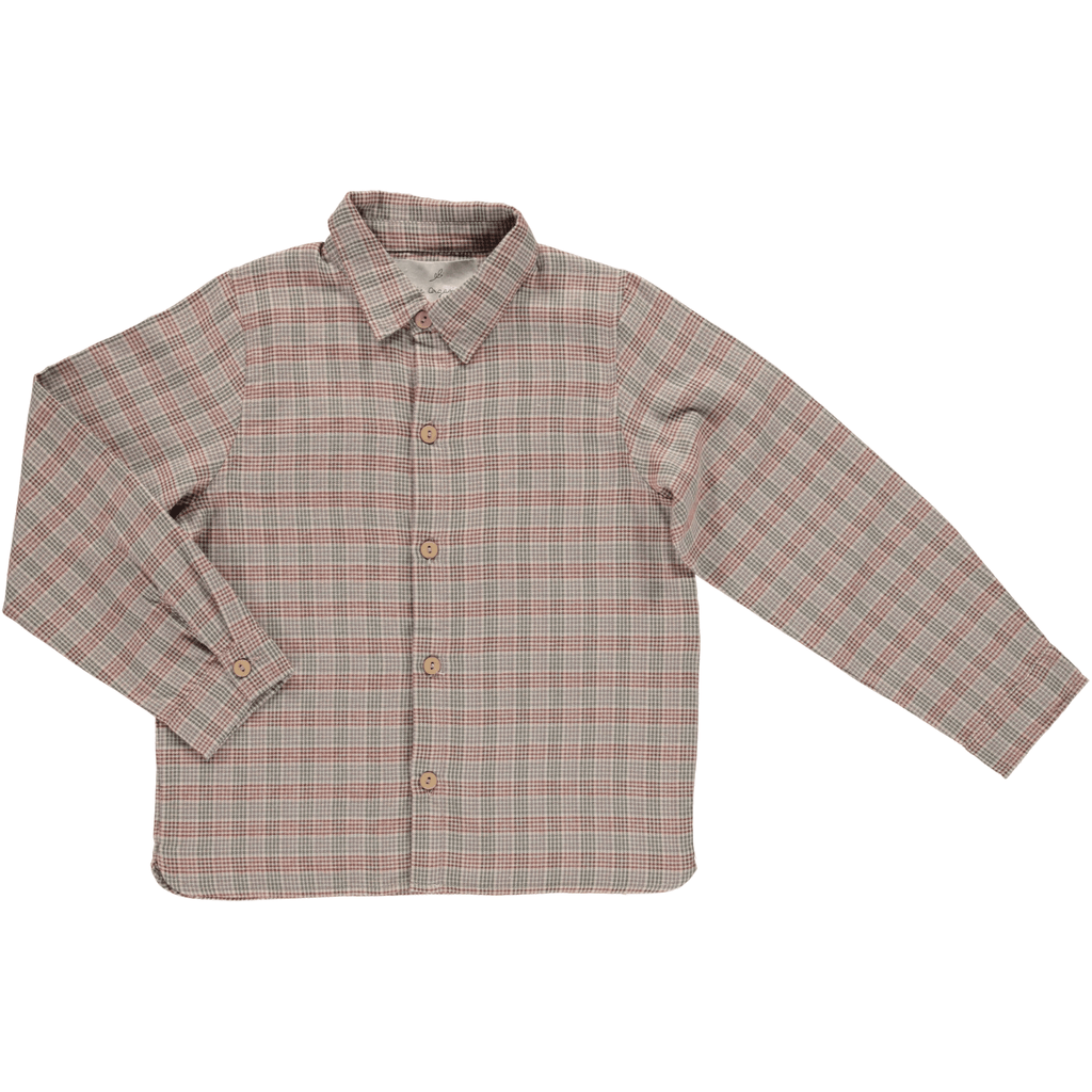 Bebe Organic Shirt Jellybeanzkids Bebe Organic Eleanor Shirt- Vintage Plaid