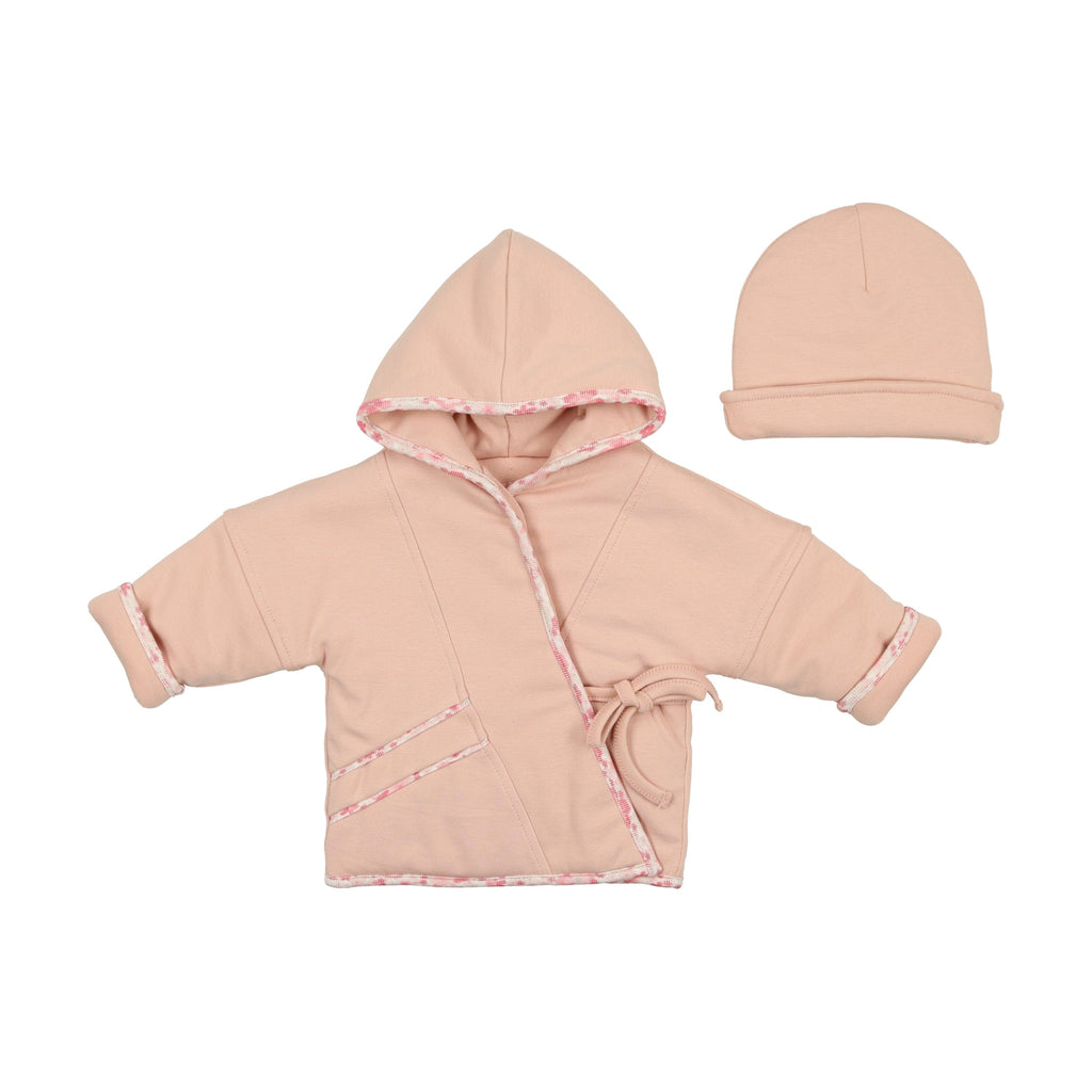 Bee&Dee Outerwear Jellybeanzkids Bee & Dee Kimono Hooded Jacket and Hat-Blush