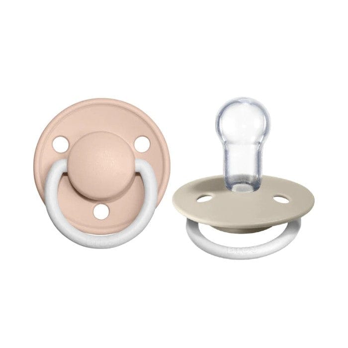 Bibs Accessories Jellybeanzkids Bibs DeLux Silicone Pacifier 2 Pack - Blush Glow/Vanilla Glow