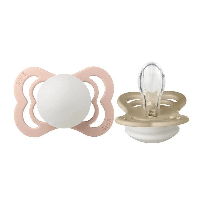 Bibs Accessories Jellybeanzkids Bibs Supreme Silicone Pacifier 2 Pack - Blush Glow/Vanilla Glow