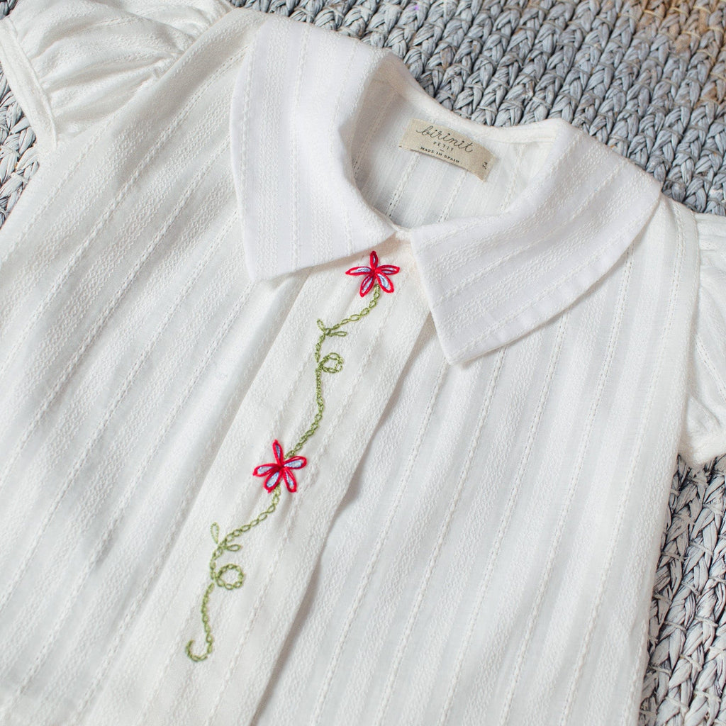 Birinit Petit Shirt Jellybeanzkids Birinit White Embroidered Shirt
