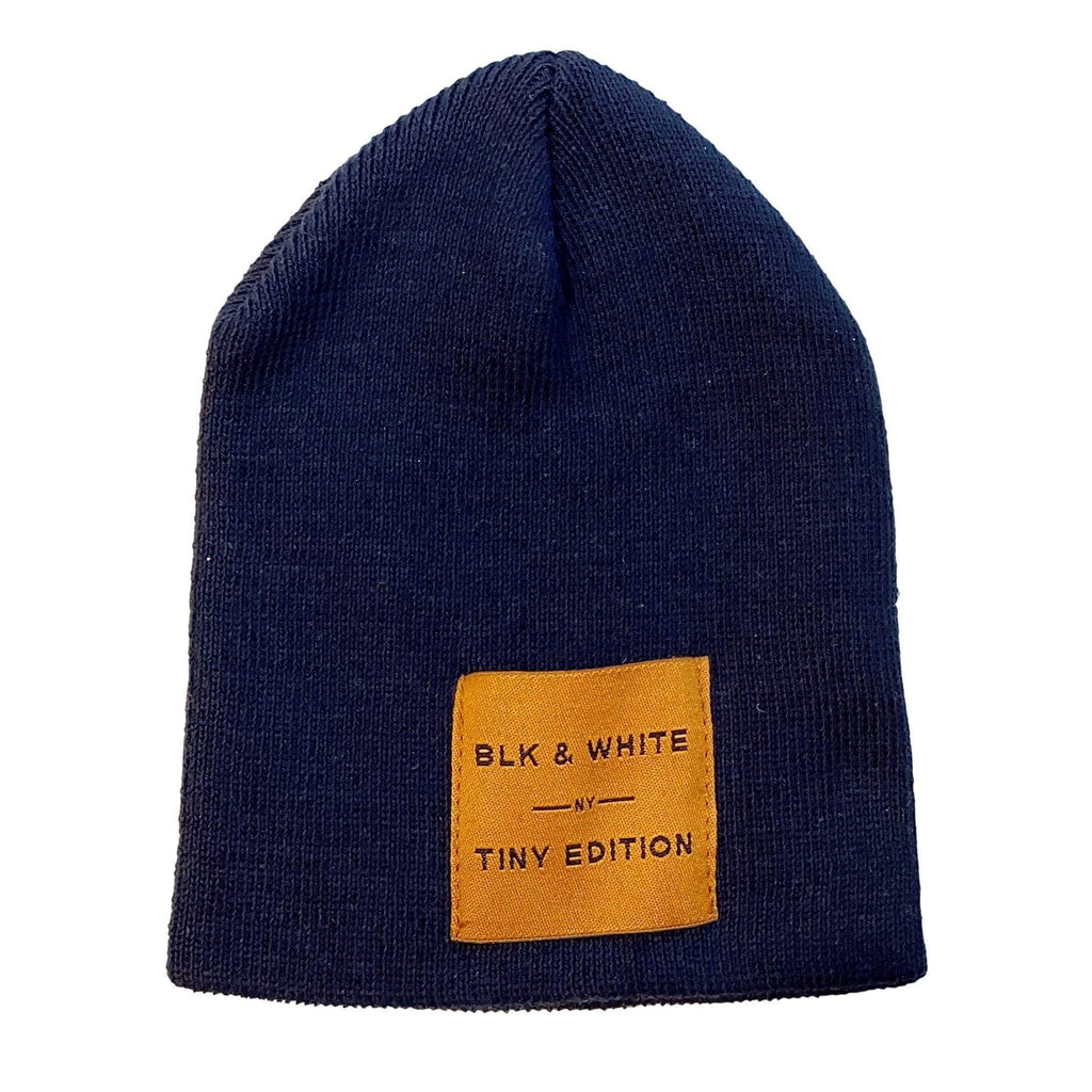 Blk&White NY Accessories Jellybeanzkids Blk&White NY Navy Beanie
