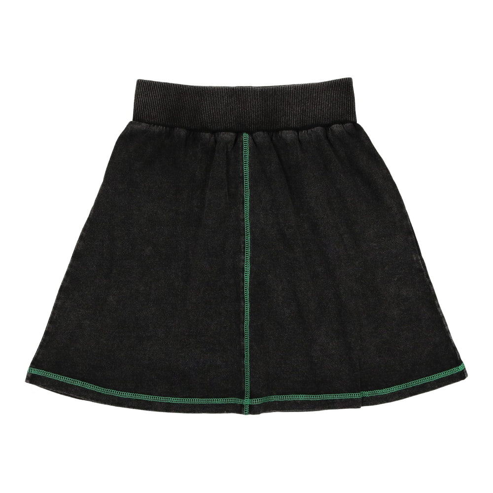 Bopop Skirt Jellybeanzkids Bopop Denim and Green Stitch Skirt
