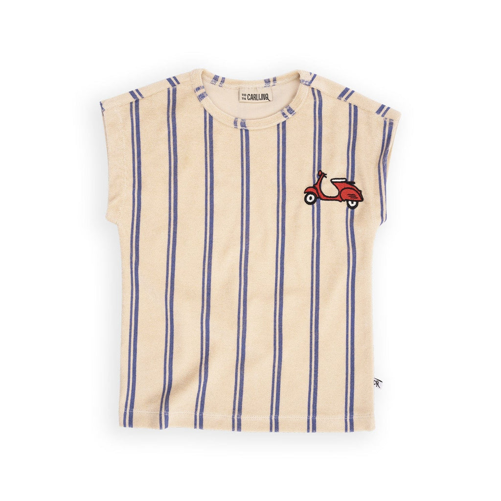 Carlijnq T-shirt Jellybeanzkids Carlijnq Striped Blue Shirt