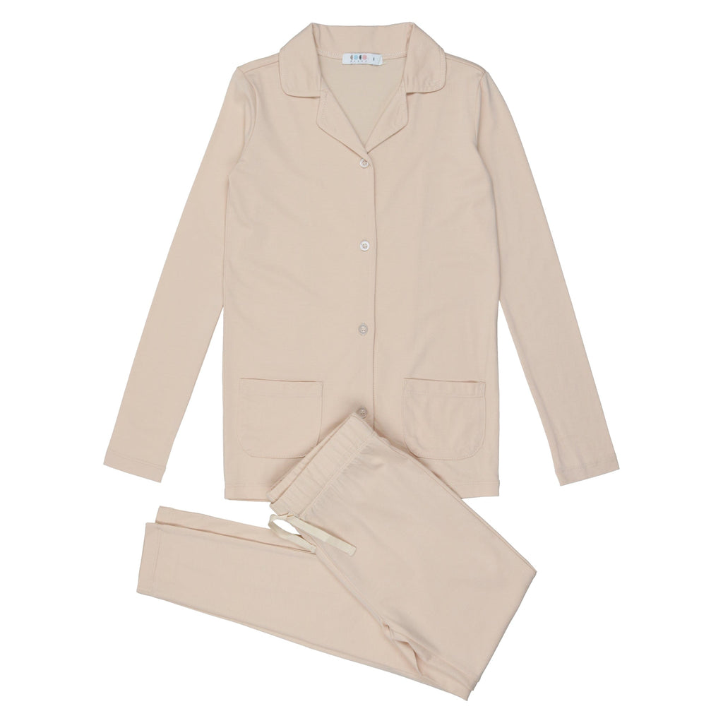 Coco Blanc Pajamas Jellybeanzkids Coco Blanc Grandpa Pajama- Powdered Mauve