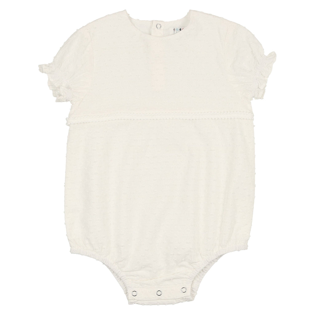 Coco Blanc Romper Jellybeanzkids Coco Blanc Dotted Romper