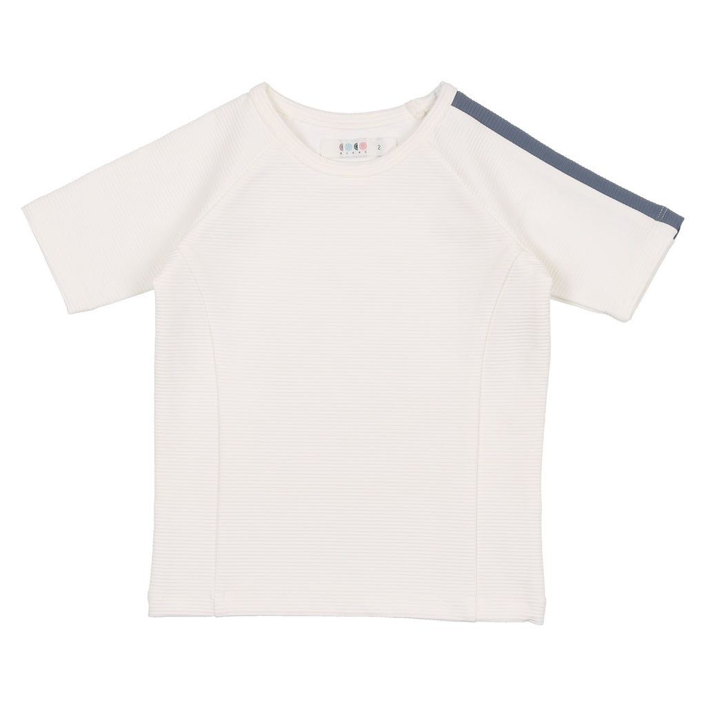 Coco Blanc swimwear Jellybeanzkids Coco Blanc White Ribbed Rashguard