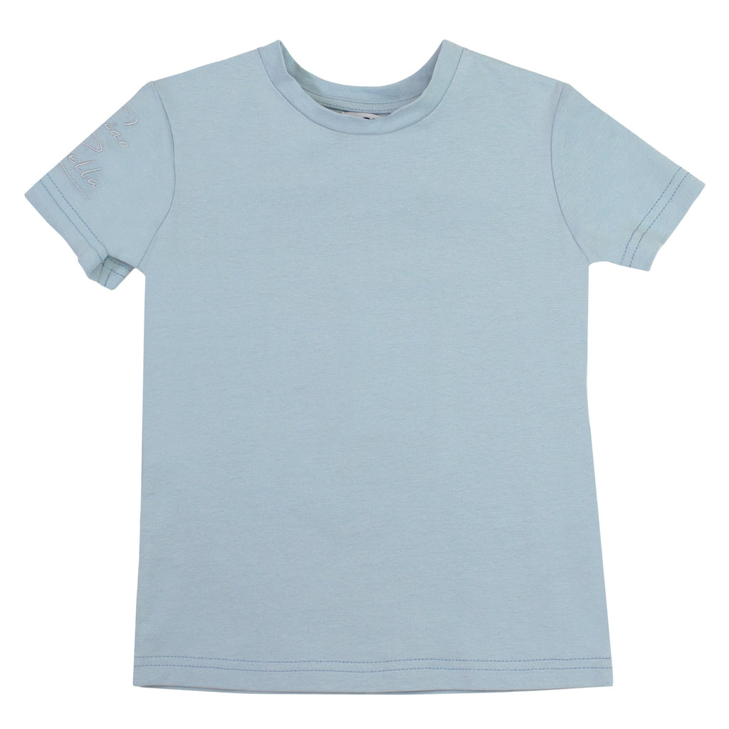 Crew T-shirt Jellybeanzkids Crew Embroidered Girls Top- Blue