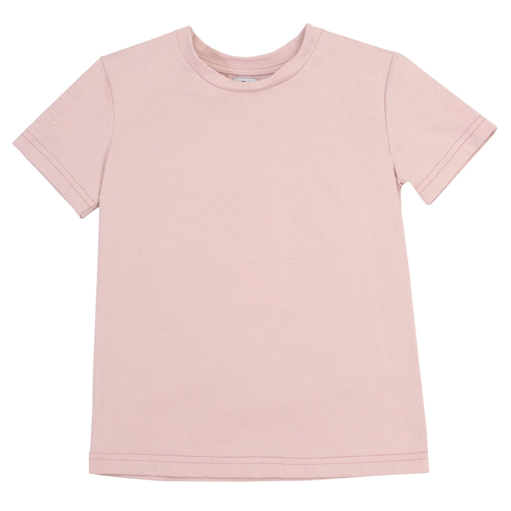 Crew T-shirt Jellybeanzkids Crew Embroidered Girls Top- Pink