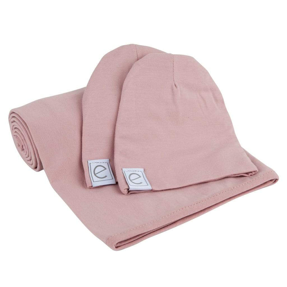 Ely's&Co. Accessories Jellybeanzkids Ely's & Co. Mauve Lavender Swaddle & Beanie Gift Set OS