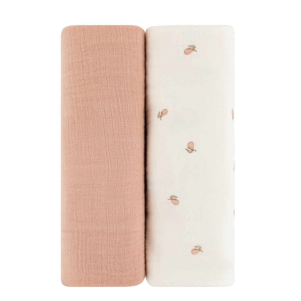 Ely's&Co. Accessories Jellybeanzkids Ely's & Co. Pink Pear Swaddle 2-Pack OS