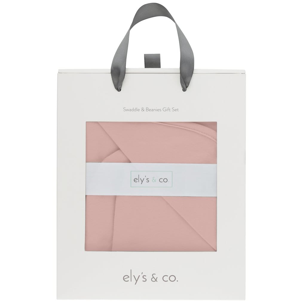 Ely's&Co. Accessories Jellybeanzkids Ely's & Co. Swaddle & Beanie Gift - Pink OS