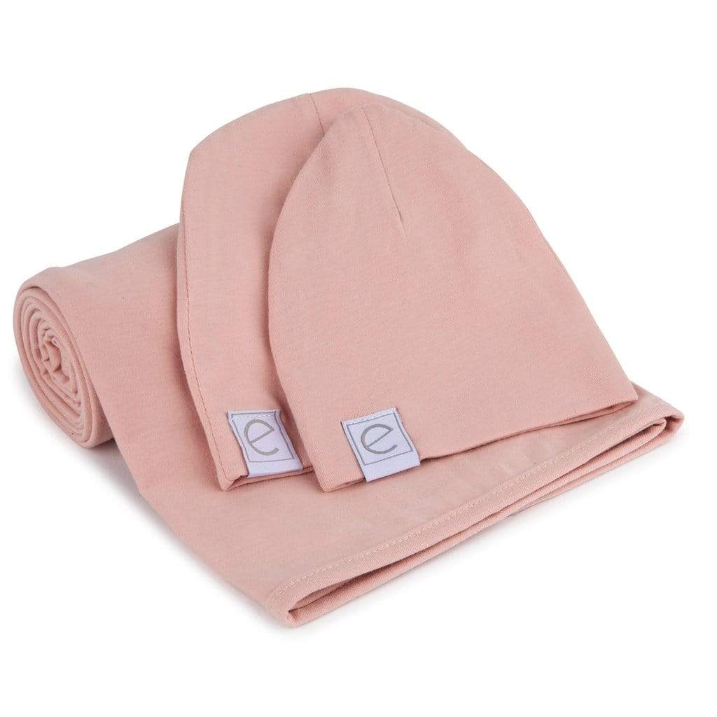 Ely's&Co. Accessories Jellybeanzkids Ely's & Co. Swaddle & Beanie Gift - Pink OS