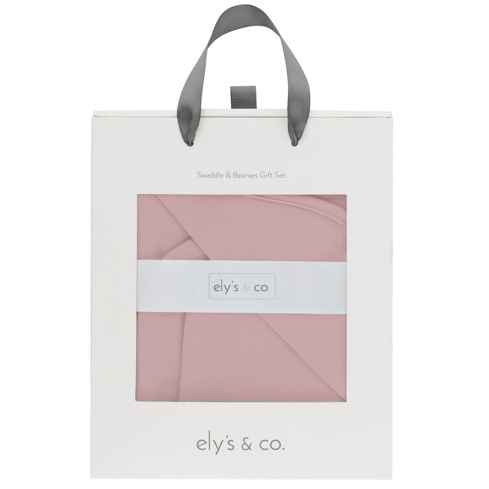 Ely's&Co. Accessories Jellybeanzkids Ely's & Co. Swaddle & Beanie Gift Set - Mauve Lavender OS