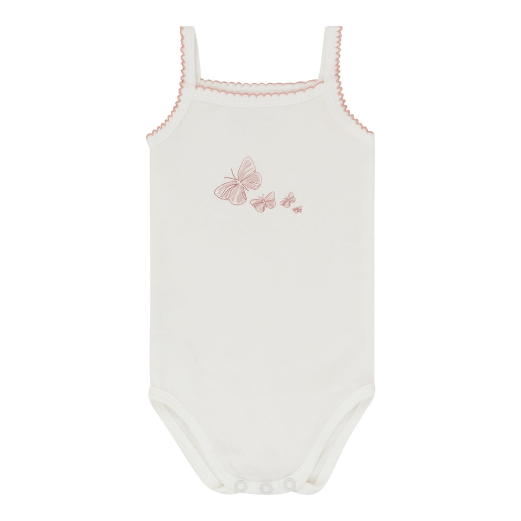 Ely's&Co. Underwear Jellybeanzkids Ely's 3 Pack Jersey Strap Undershirts- Pink Printed