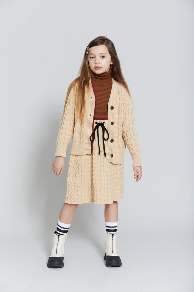 Hey Kid Skirt Jellybeanzkids Hey Kid Knit Skirt- Beige