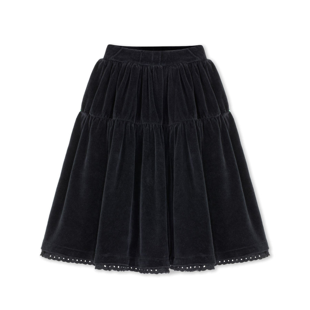 Kids On The Moon Skirt Jellybeanzkids Kids on the Moon Velour Skirt- Blackberry