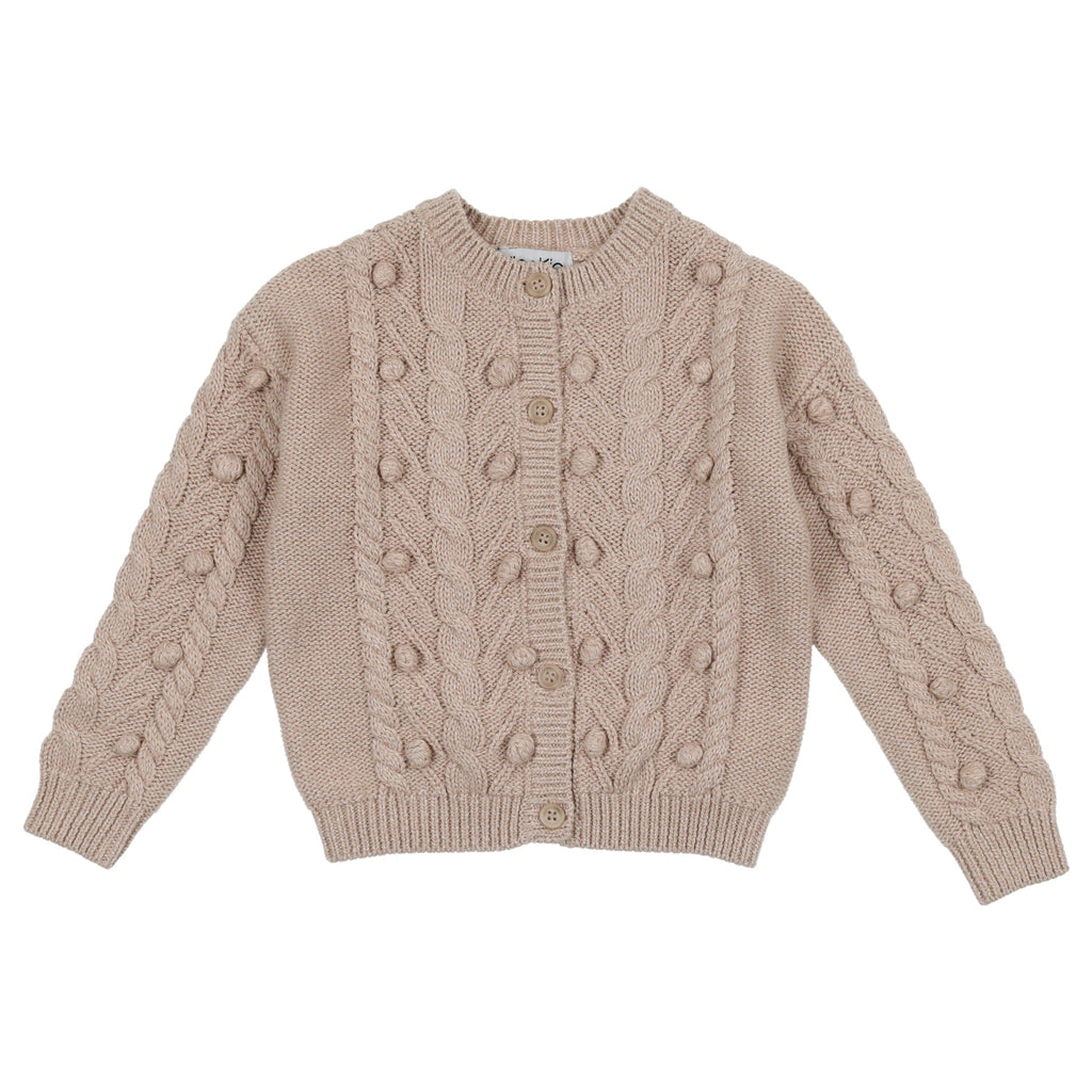 Kin+Kin T-shirt Jellybeanzkids Kin+ Kin Popcorn Cardigan- Porridge