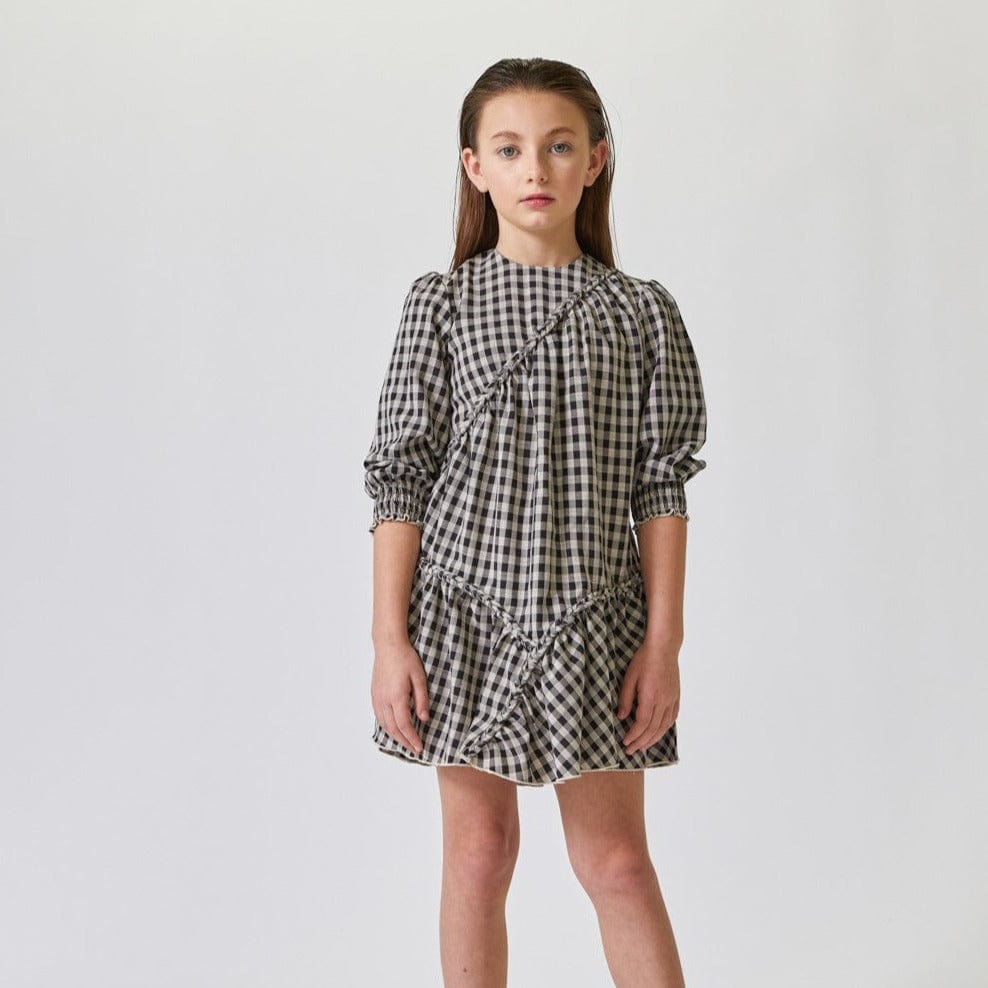 Zara blue gingham dress top