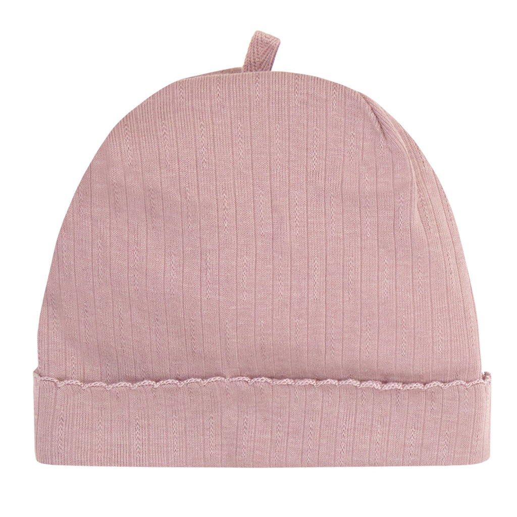Kipp footie Jellybeanzkids Kipp Twill Tape Footie with Beanie- Mauve
