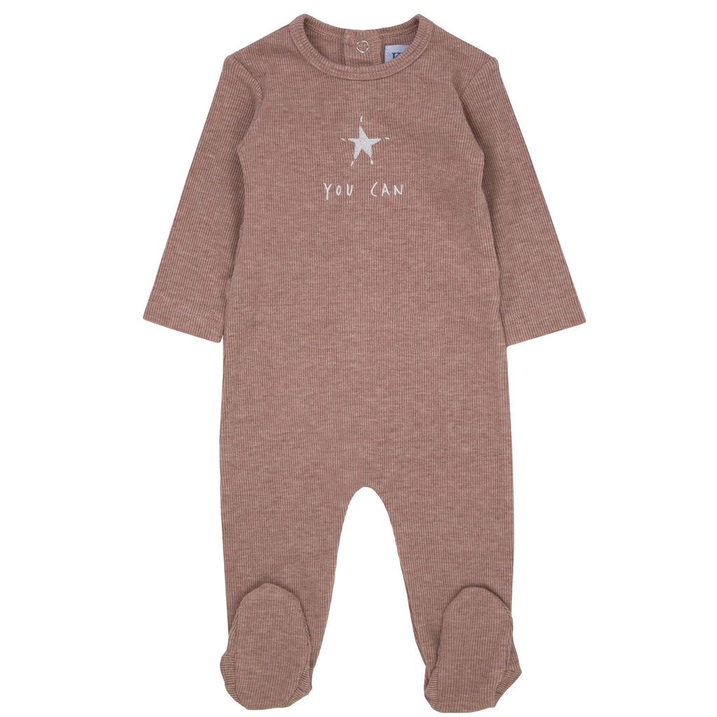 Kipp footie Jellybeanzkids Kipp You Can Romper- Pink