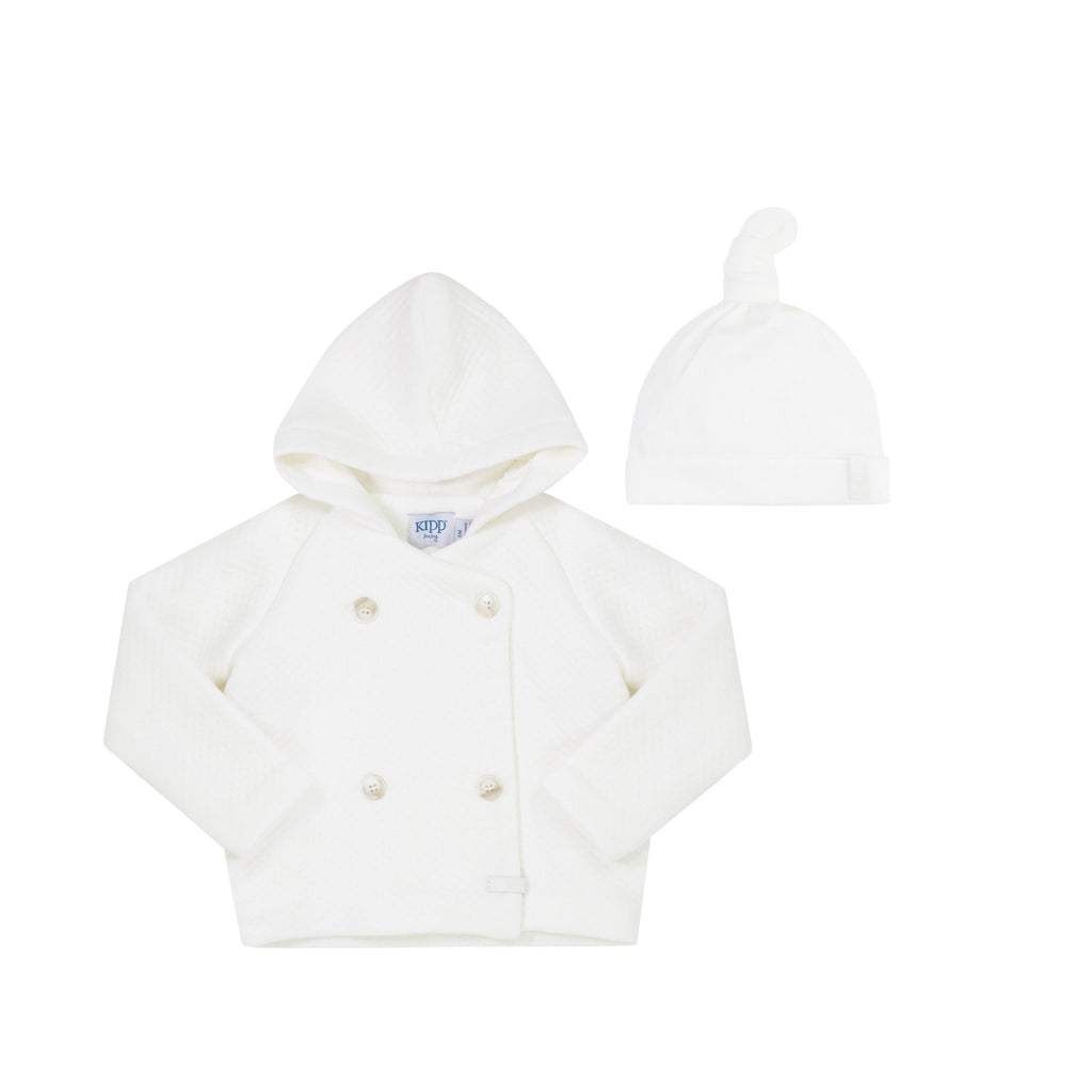 Kipp jacket Jellybeanzkids Kipp Spring Jacket & Hat- White