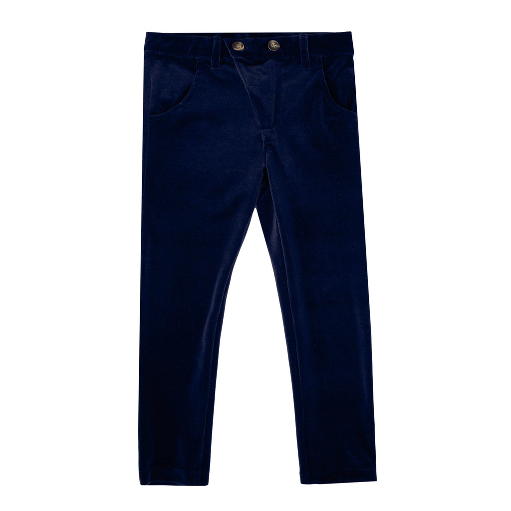 Kipp Pants/Romper Jellybeanzkids Kipp Velour Pant- Navy